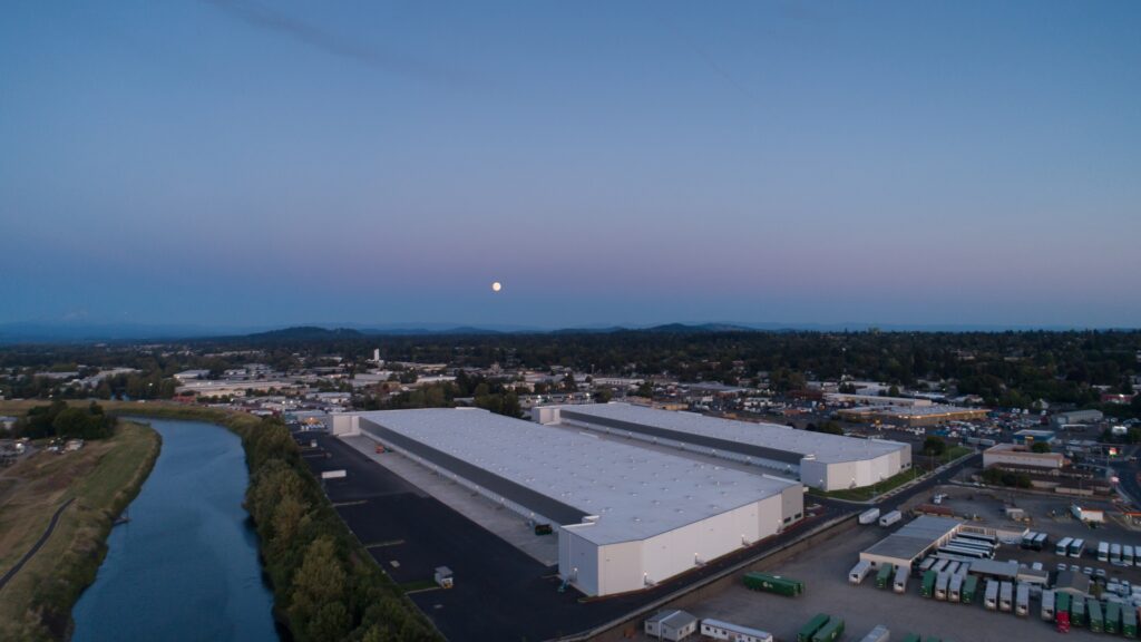Bridge-Portfolio-BP I5 Portland exterior aerial dusk